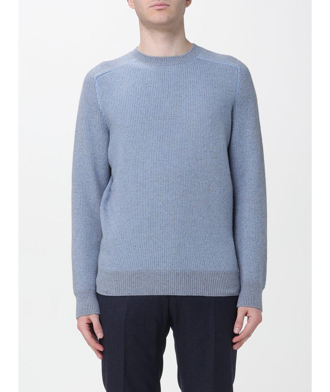 ZEGNA Голубой кашемировый джемпер / свитер, фото 6