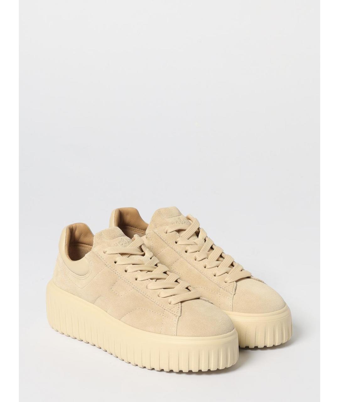 HOGAN Бежевые замшевые кеды, фото 2