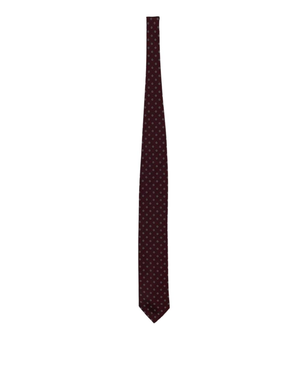 ZEGNA Бордовый шелковый галстук, фото 1