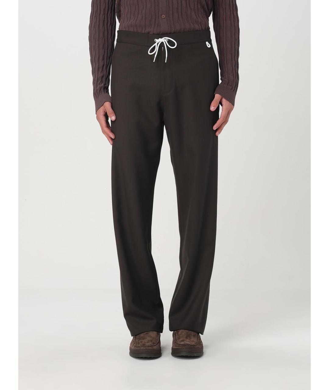 MAGLIANO Коричневые шерстяные повседневные брюки, фото 6