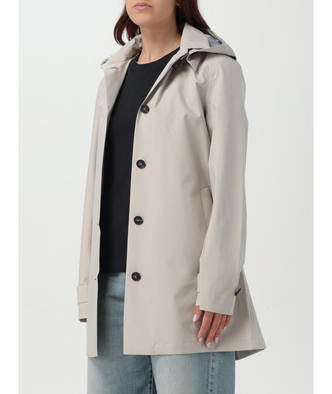 SAVE THE DUCK Бежевая полиэстеровая куртка, фото 4