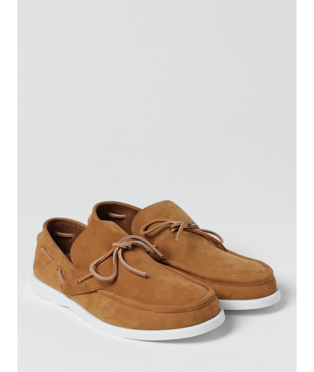 MARNI Коричневые кожаные лоферы, фото 2