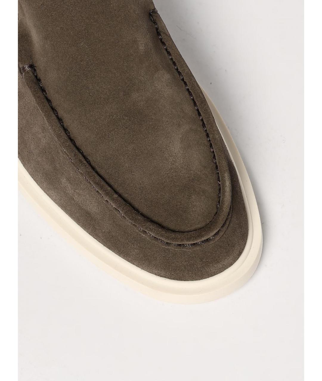 BOTTEGA VENETA Серые замшевые лоферы, фото 4