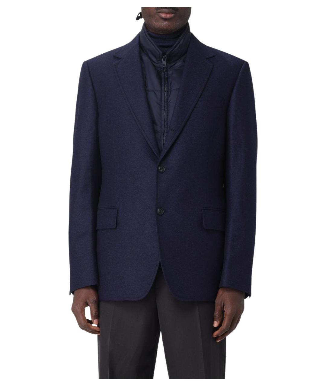 FAY Темно-синий шерстяной пиджак, фото 1