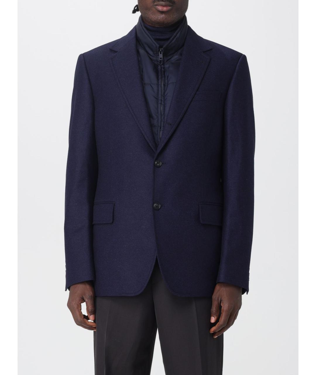 FAY Темно-синий шерстяной пиджак, фото 6