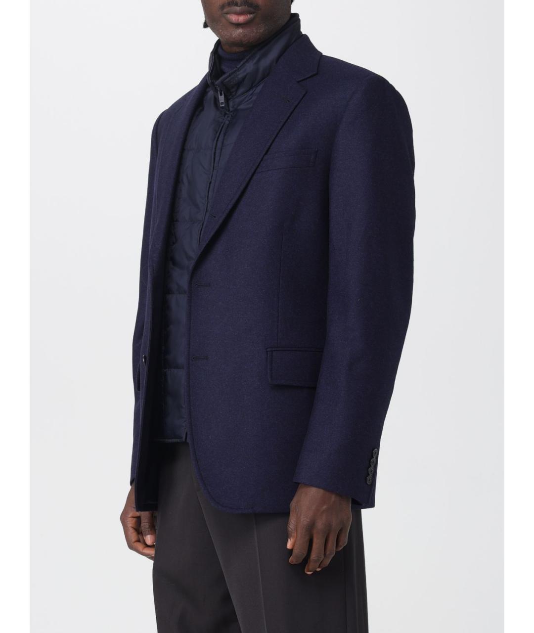 FAY Темно-синий шерстяной пиджак, фото 3