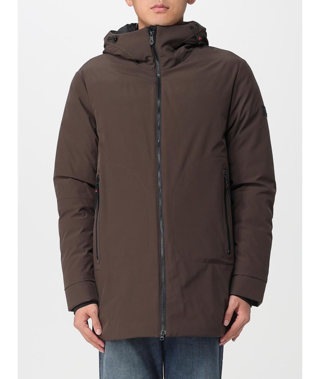 PEUTEREY Коричневый полиэстеровый пуховик, фото 5