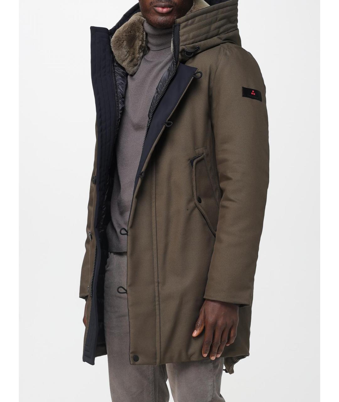 PEUTEREY Хаки хлопковая парка, фото 4