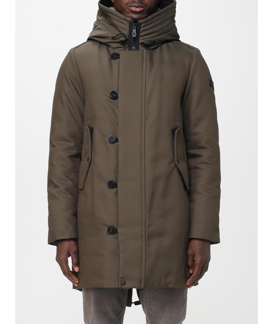 PEUTEREY Хаки хлопковая парка, фото 2