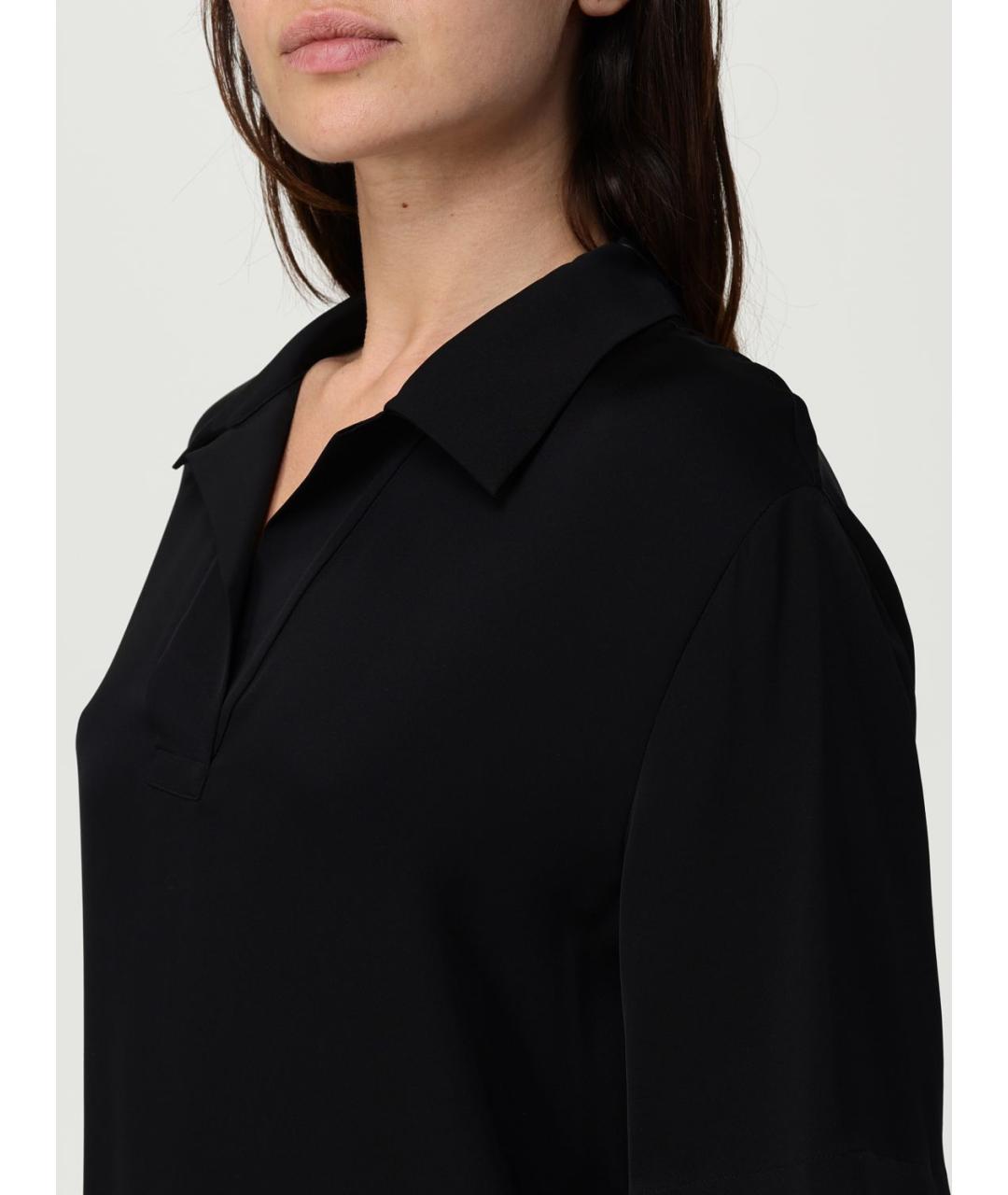 THEORY Черная шелковая футболка, фото 3