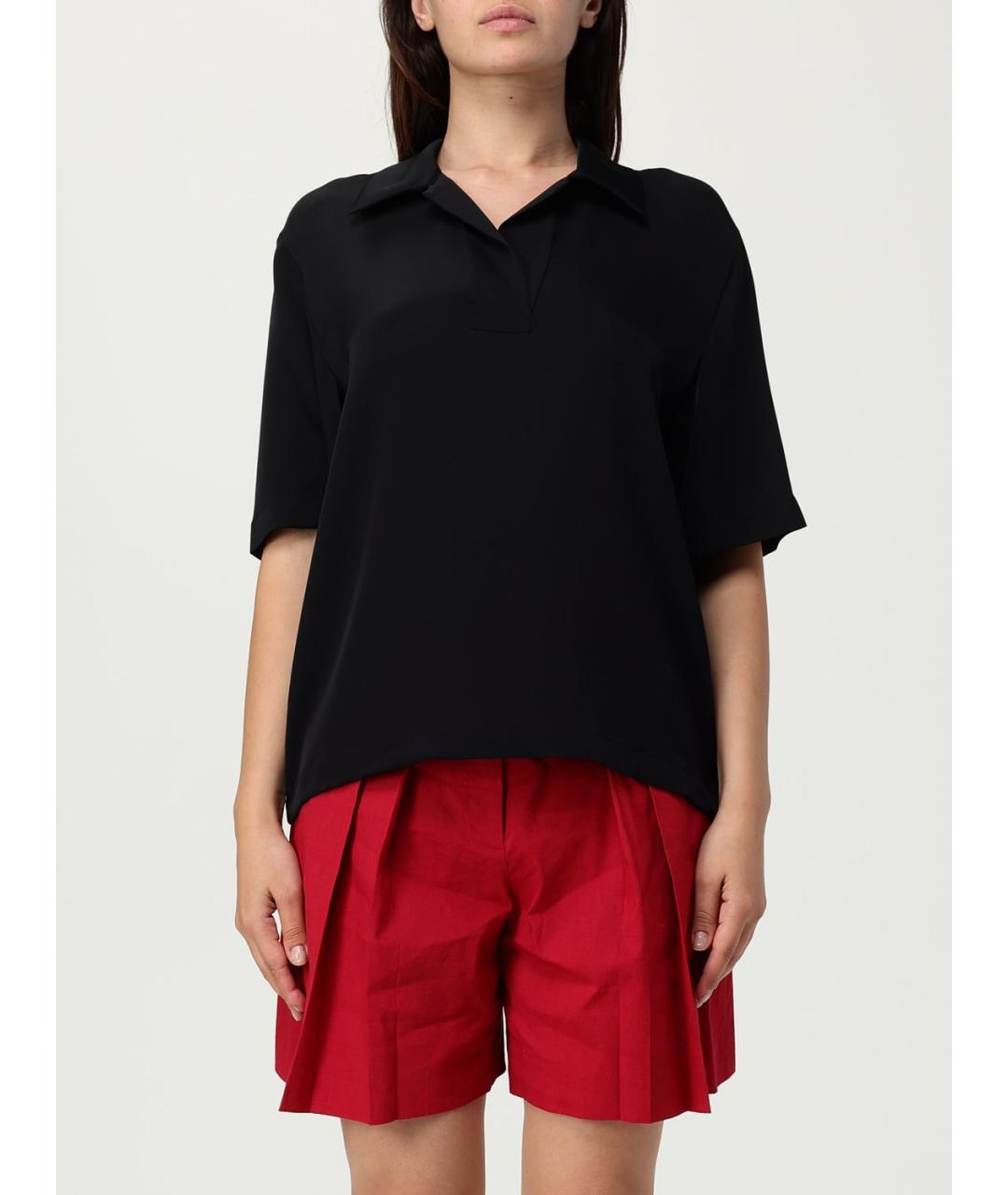 THEORY Черная шелковая футболка, фото 4