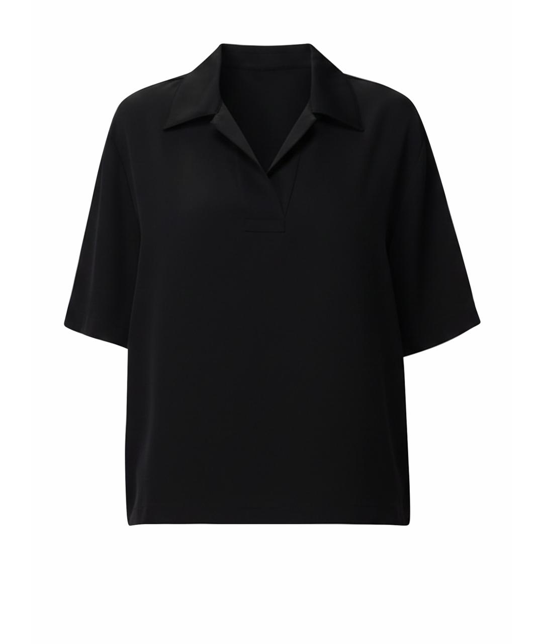 THEORY Черная шелковая футболка, фото 1