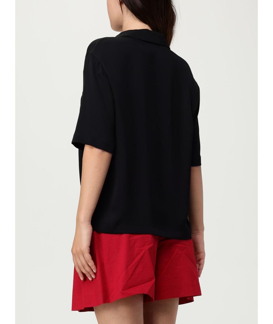 THEORY Черная шелковая футболка, фото 2