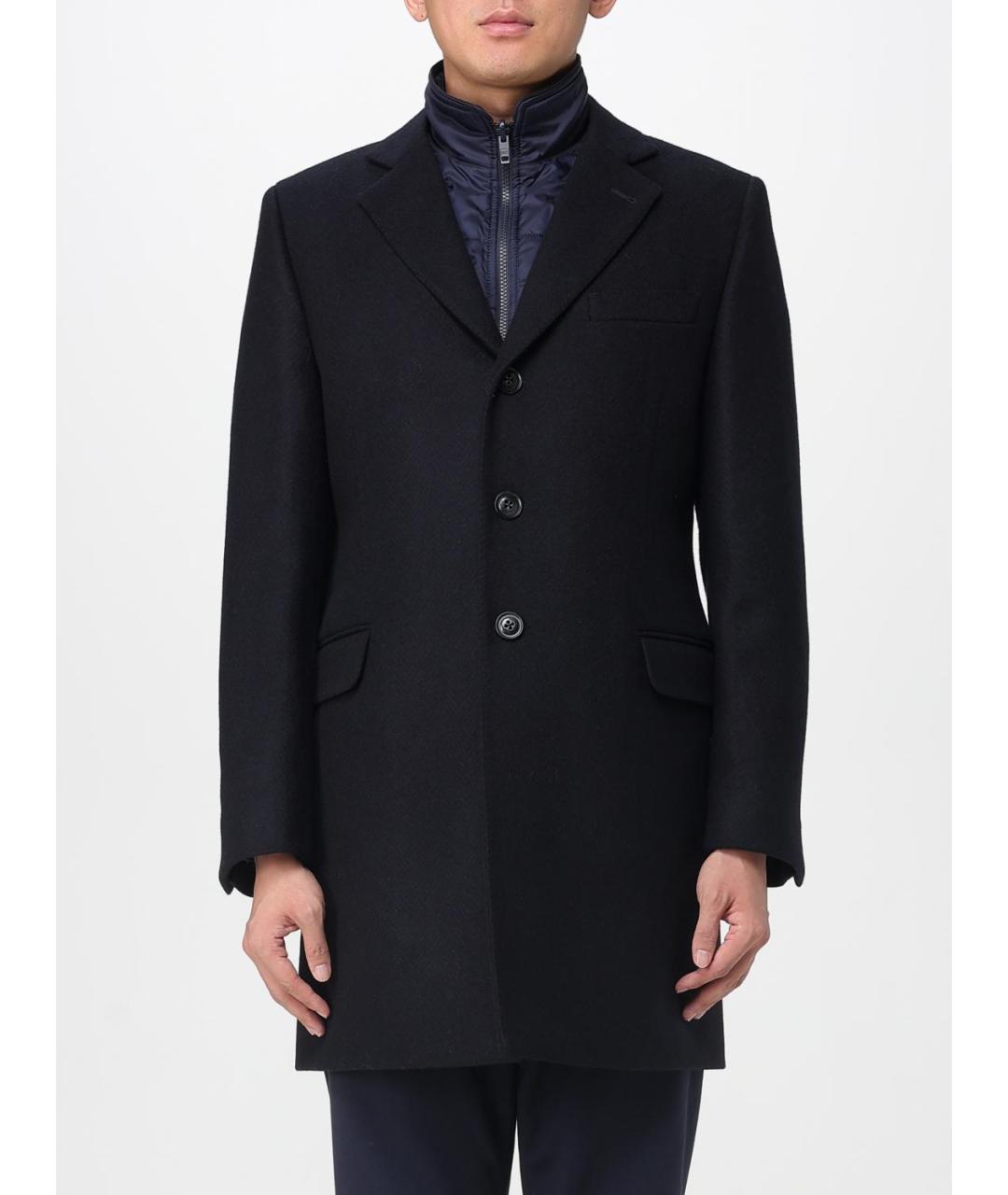 FAY Темно-синее шерстяное пальто, фото 6