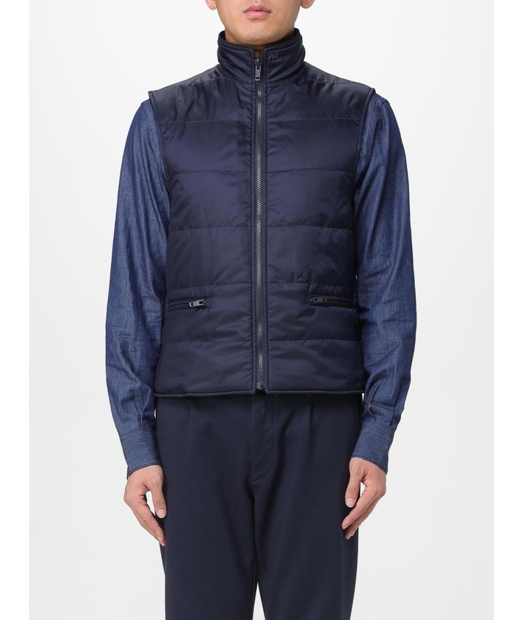 FAY Темно-синее шерстяное пальто, фото 5