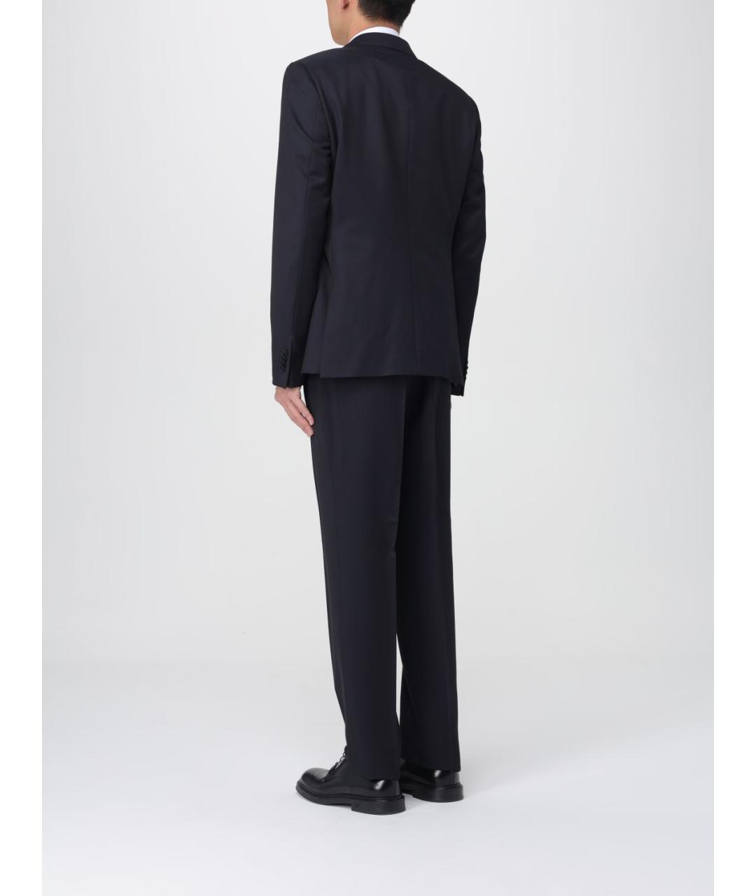 ZEGNA Темно-синий классический костюм, фото 3