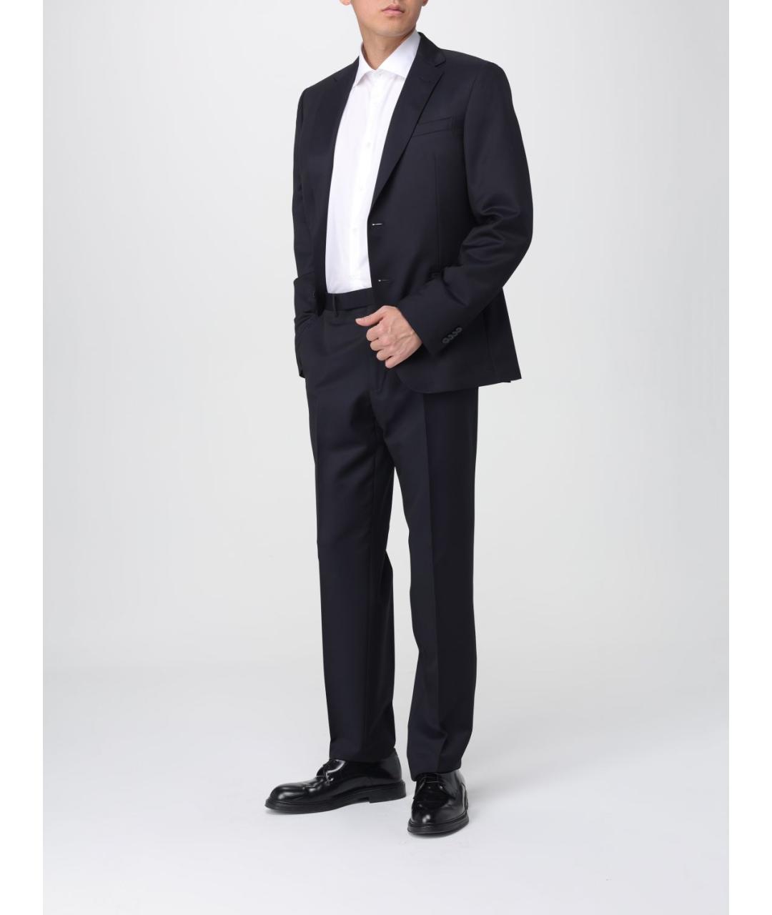 ZEGNA Темно-синий классический костюм, фото 2