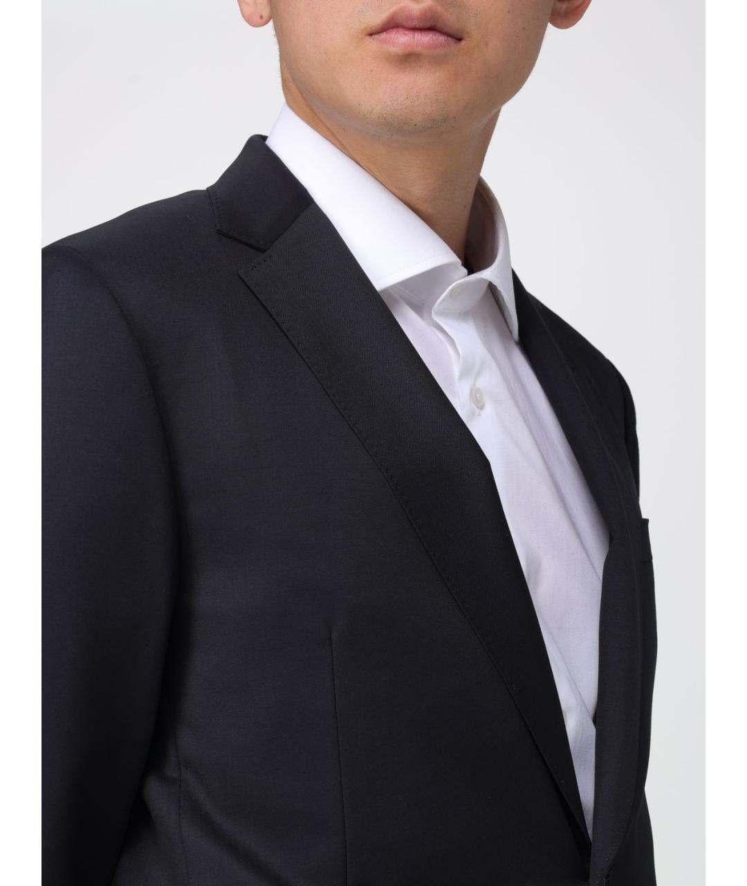 ZEGNA Темно-синий классический костюм, фото 5