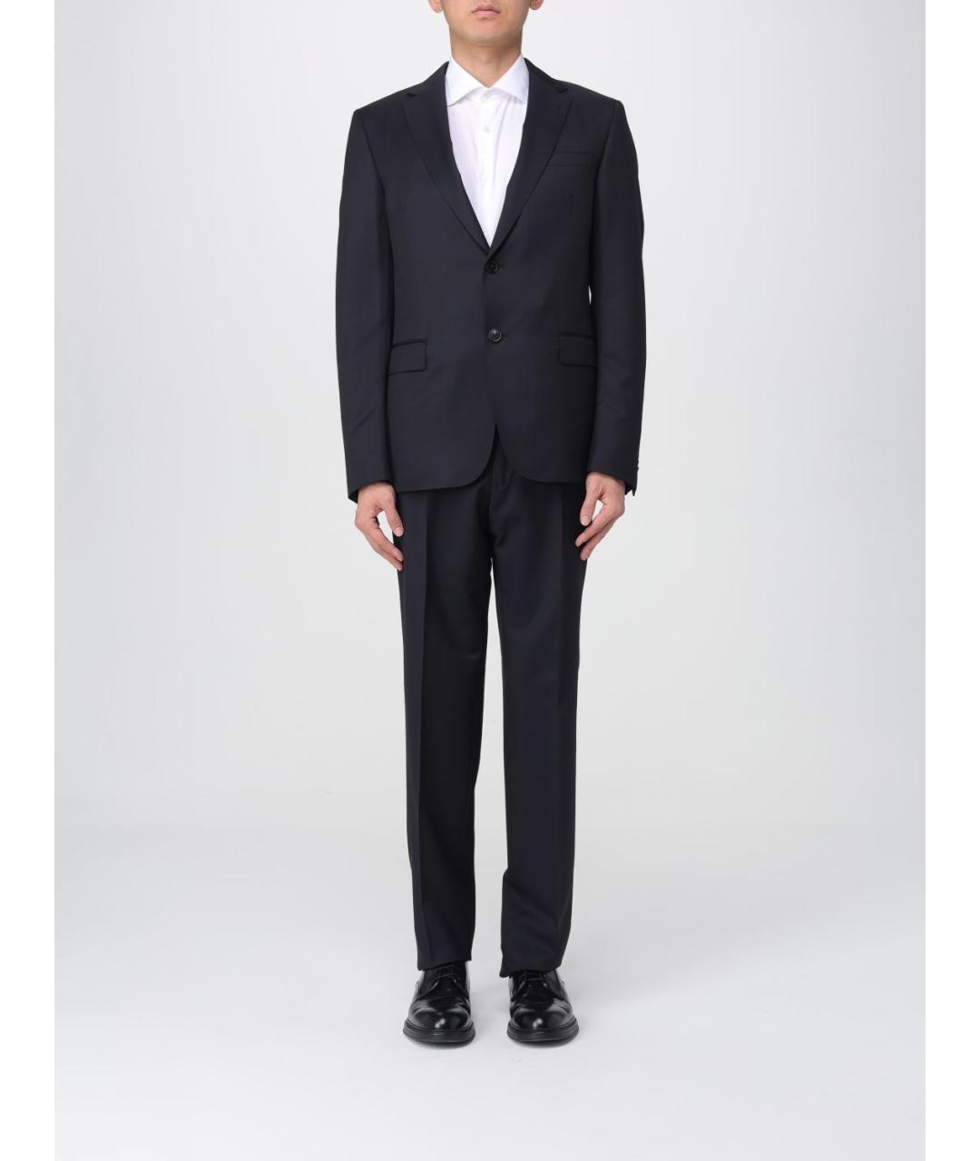 ZEGNA Темно-синий классический костюм, фото 7