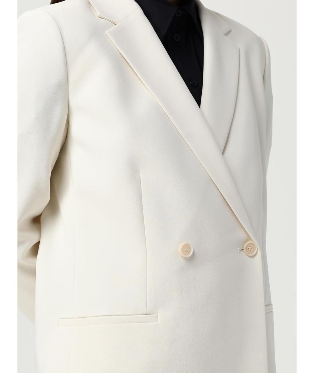THEORY Белый полиэстеровый жакет/пиджак, фото 4