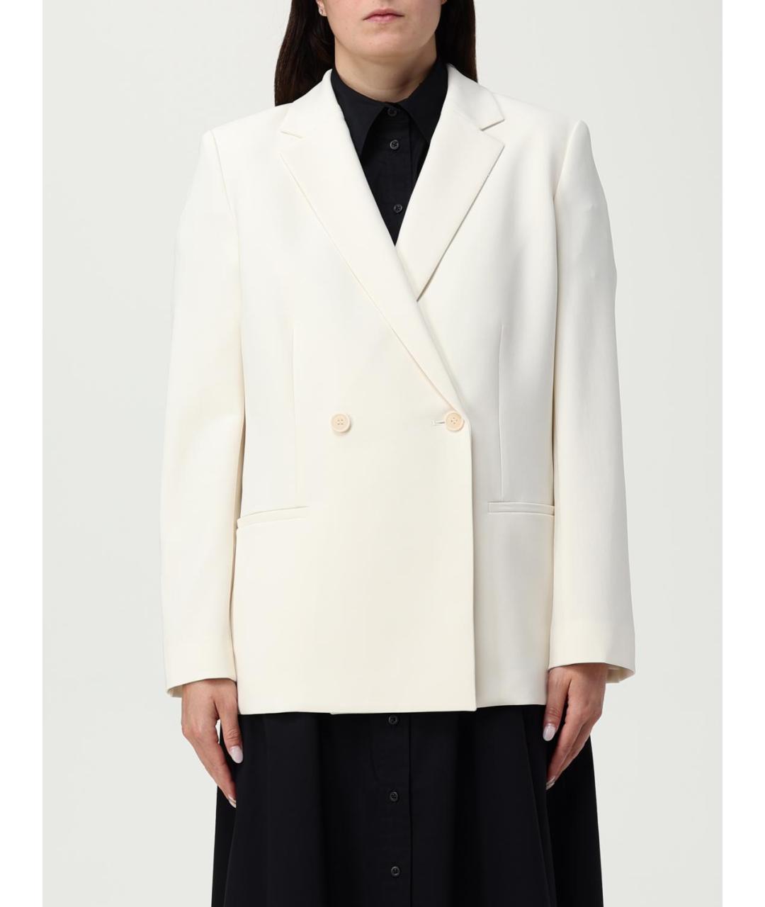 THEORY Белый полиэстеровый жакет/пиджак, фото 2