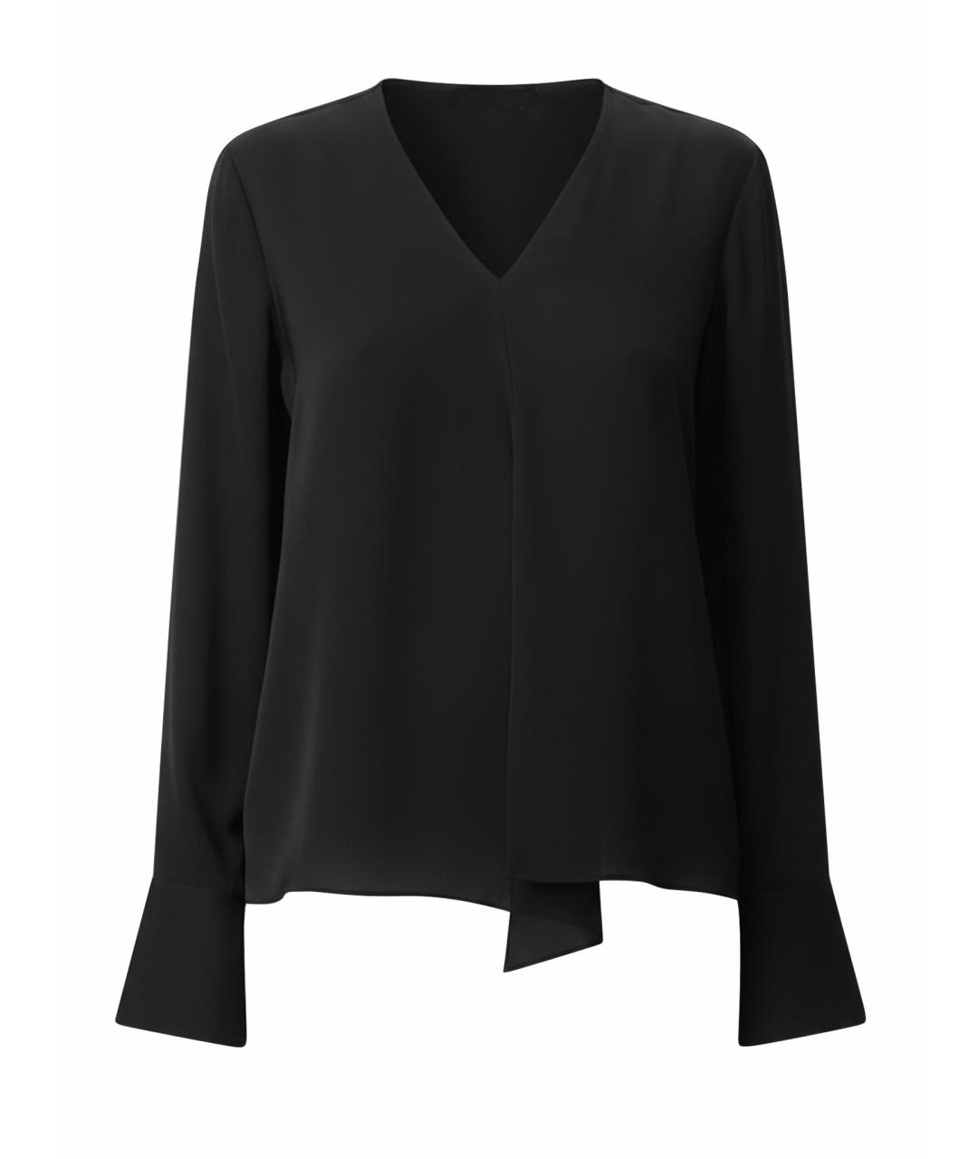 THEORY Черная шелковая блузы, фото 1
