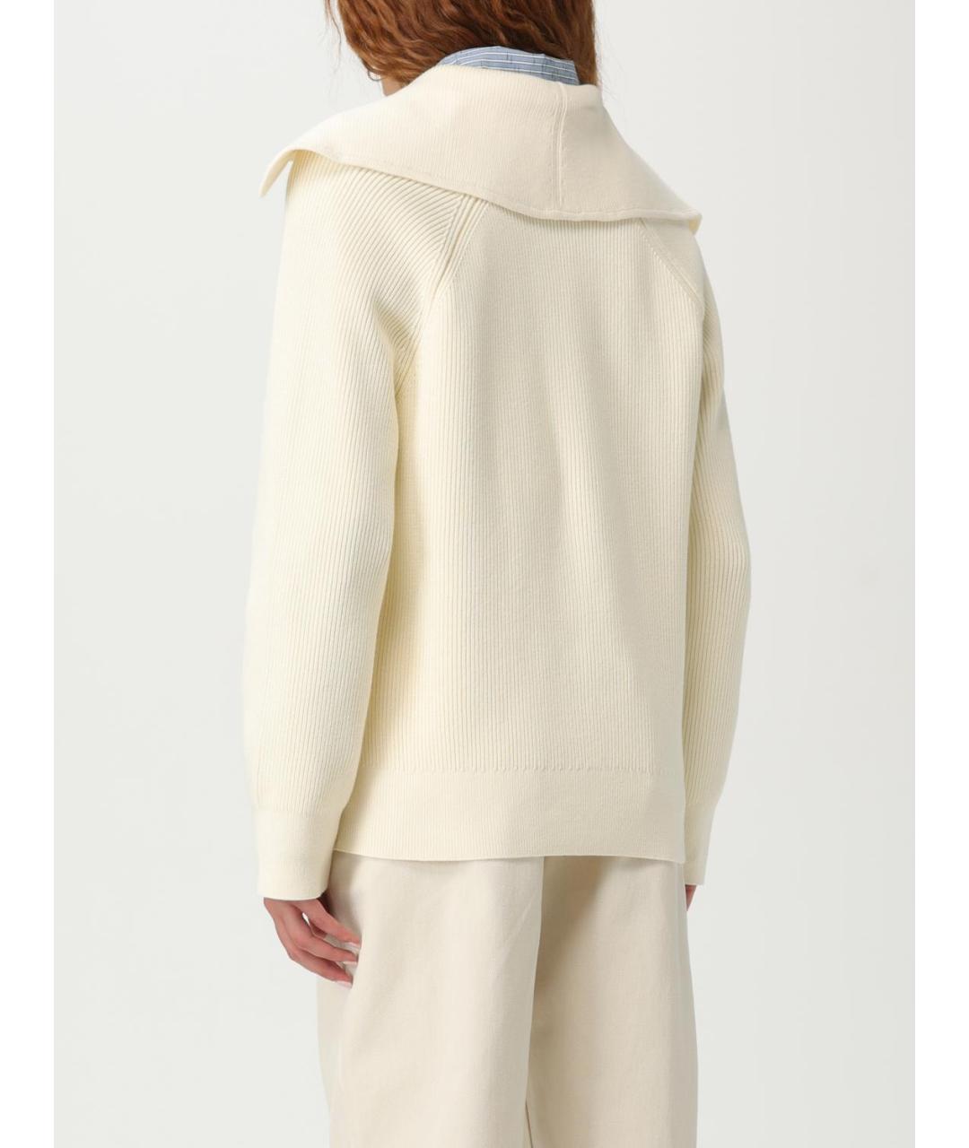 BOTTEGA VENETA Бежевый шерстяной кардиган, фото 3