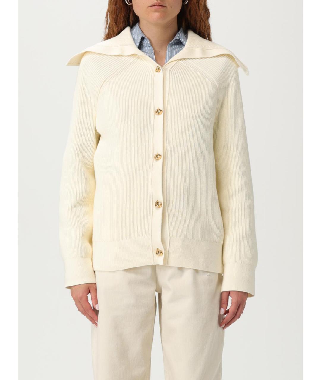 BOTTEGA VENETA Бежевый шерстяной кардиган, фото 6