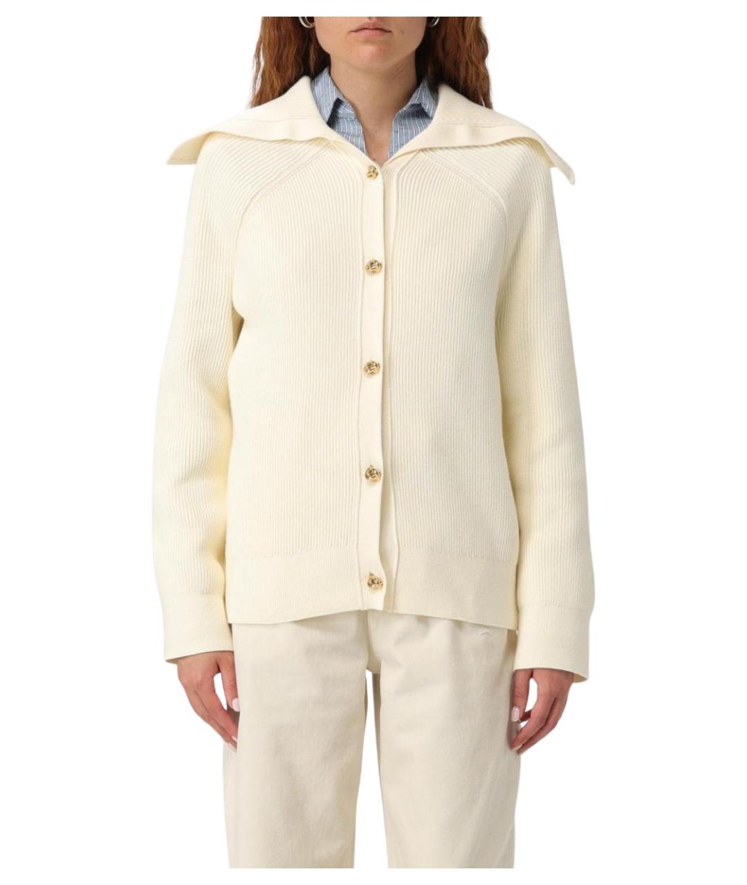 BOTTEGA VENETA Бежевый шерстяной кардиган, фото 1