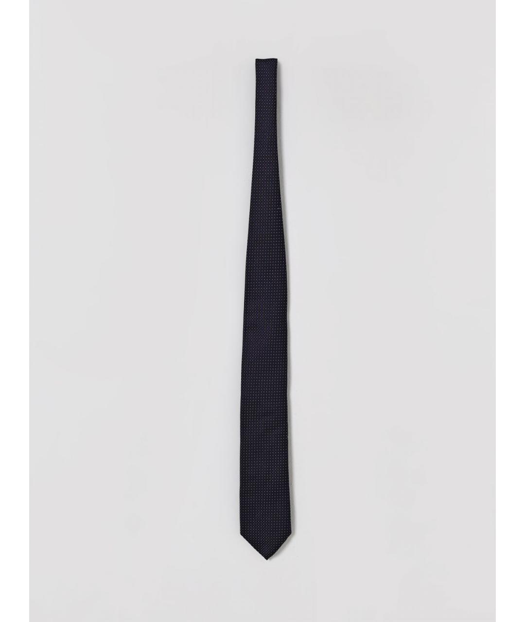 ZEGNA Темно-синий шелковый галстук, фото 3