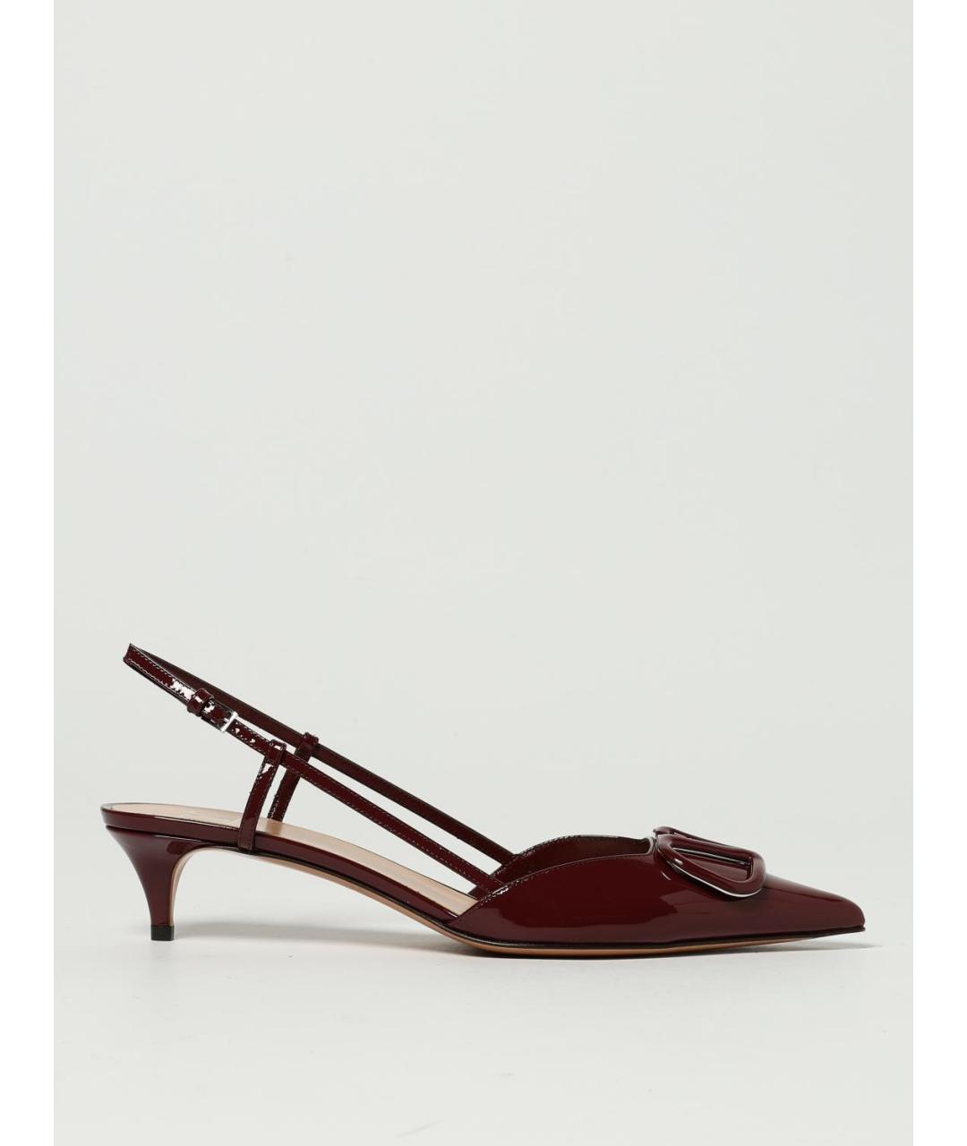 VALENTINO Бордовые туфли из лакированной кожи, фото 5