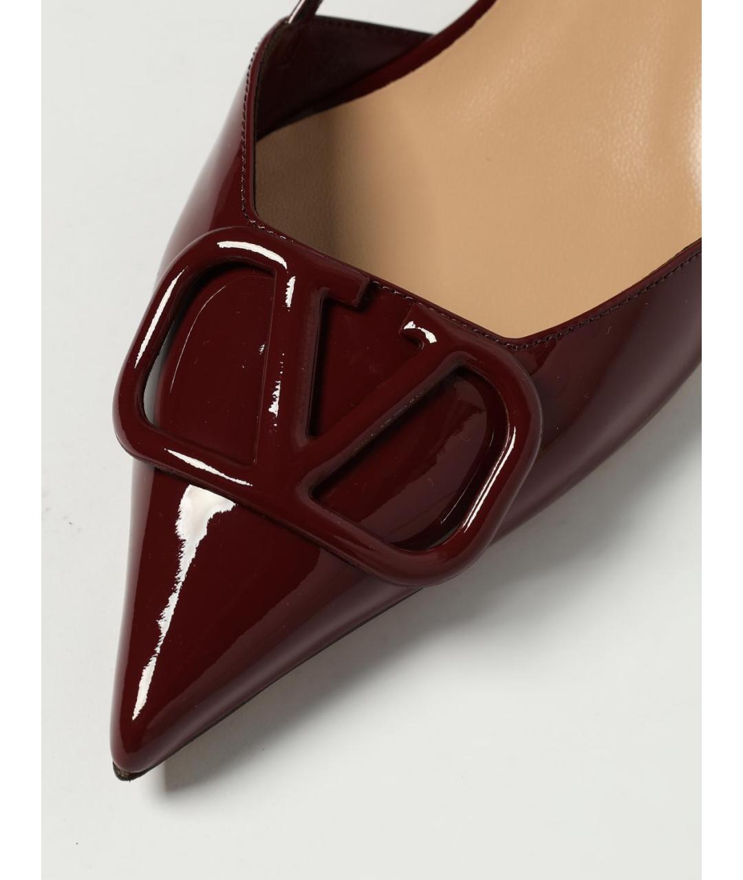 VALENTINO Бордовые туфли из лакированной кожи, фото 4