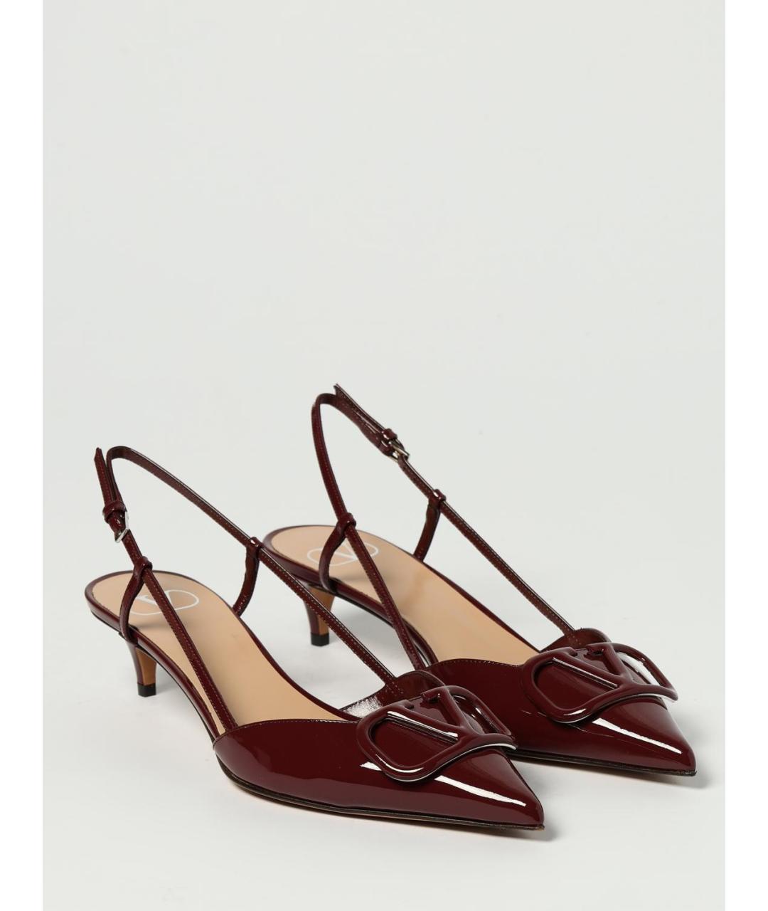 VALENTINO Бордовые туфли из лакированной кожи, фото 2