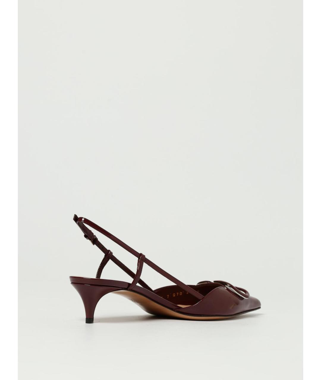 VALENTINO Бордовые туфли из лакированной кожи, фото 3