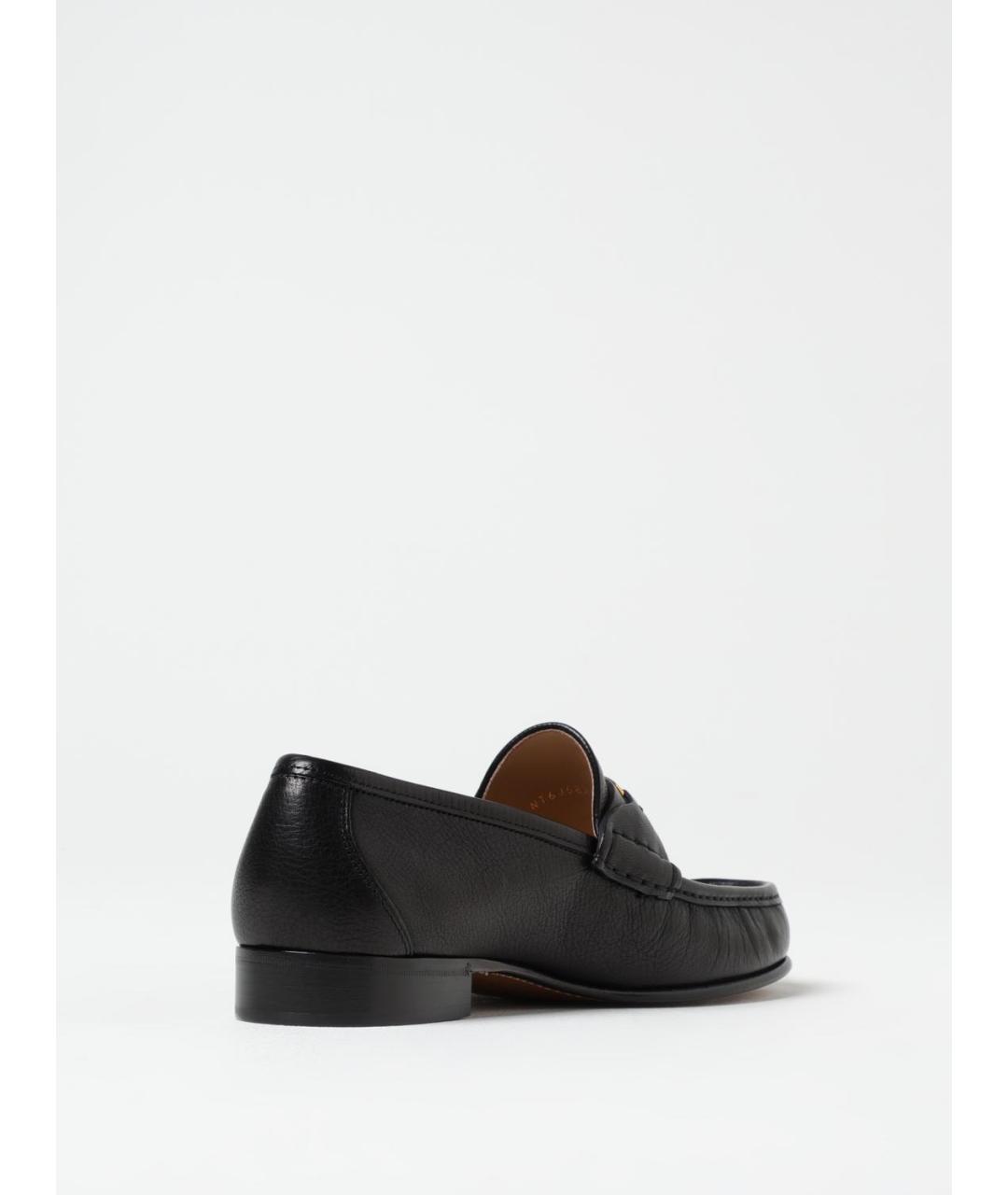 VALENTINO Черные кожаные лоферы, фото 3
