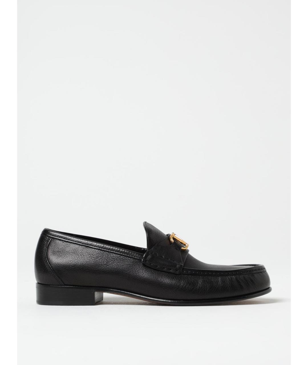 VALENTINO Черные кожаные лоферы, фото 5