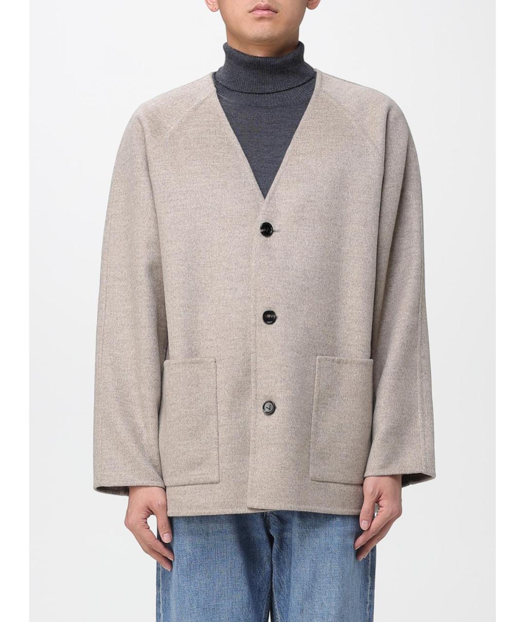 BOTTEGA VENETA Бежевое шерстяное пальто, фото 6