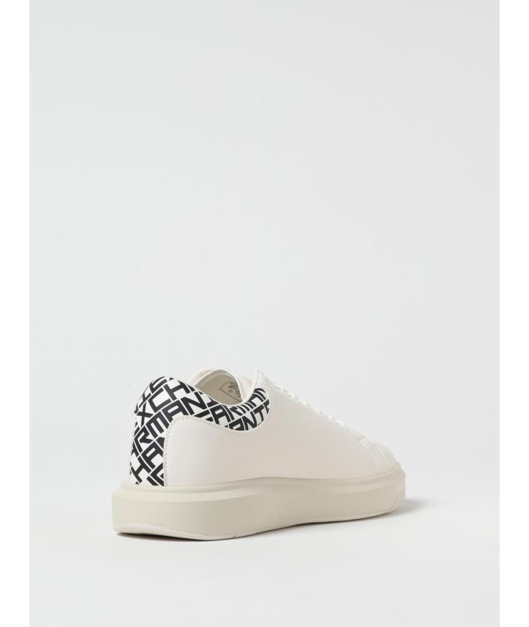 ARMANI EXCHANGE Белые низкие кроссовки / кеды из искусственной кожи, фото 3