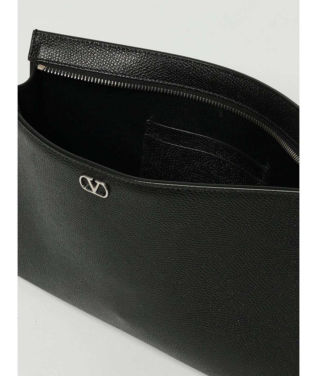 VALENTINO Черная кожаная папка для документов, фото 5