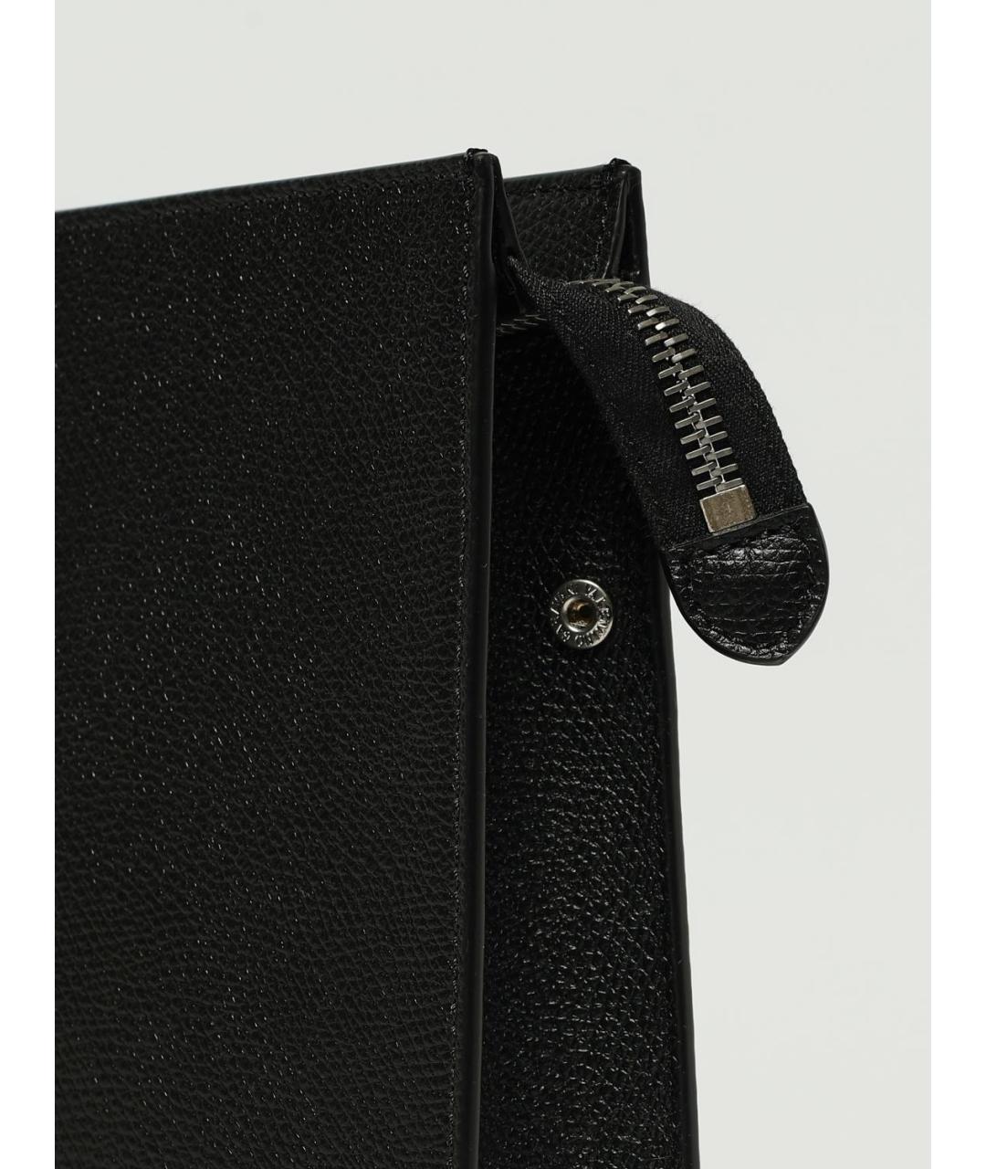 VALENTINO Черная кожаная папка для документов, фото 4