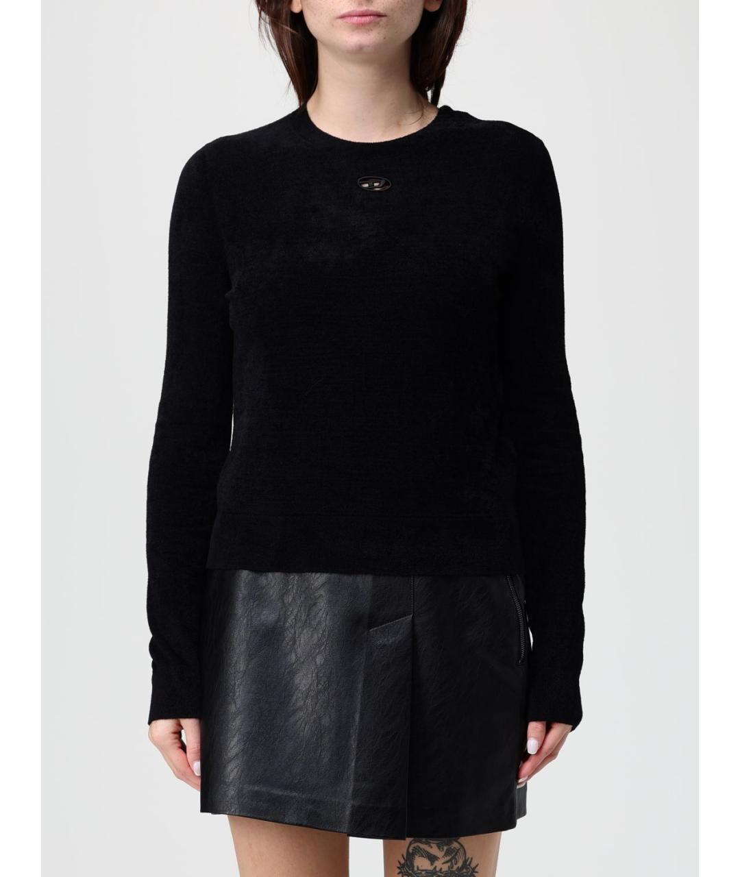 DIESEL Черный полиэстеровый джемпер / свитер, фото 4