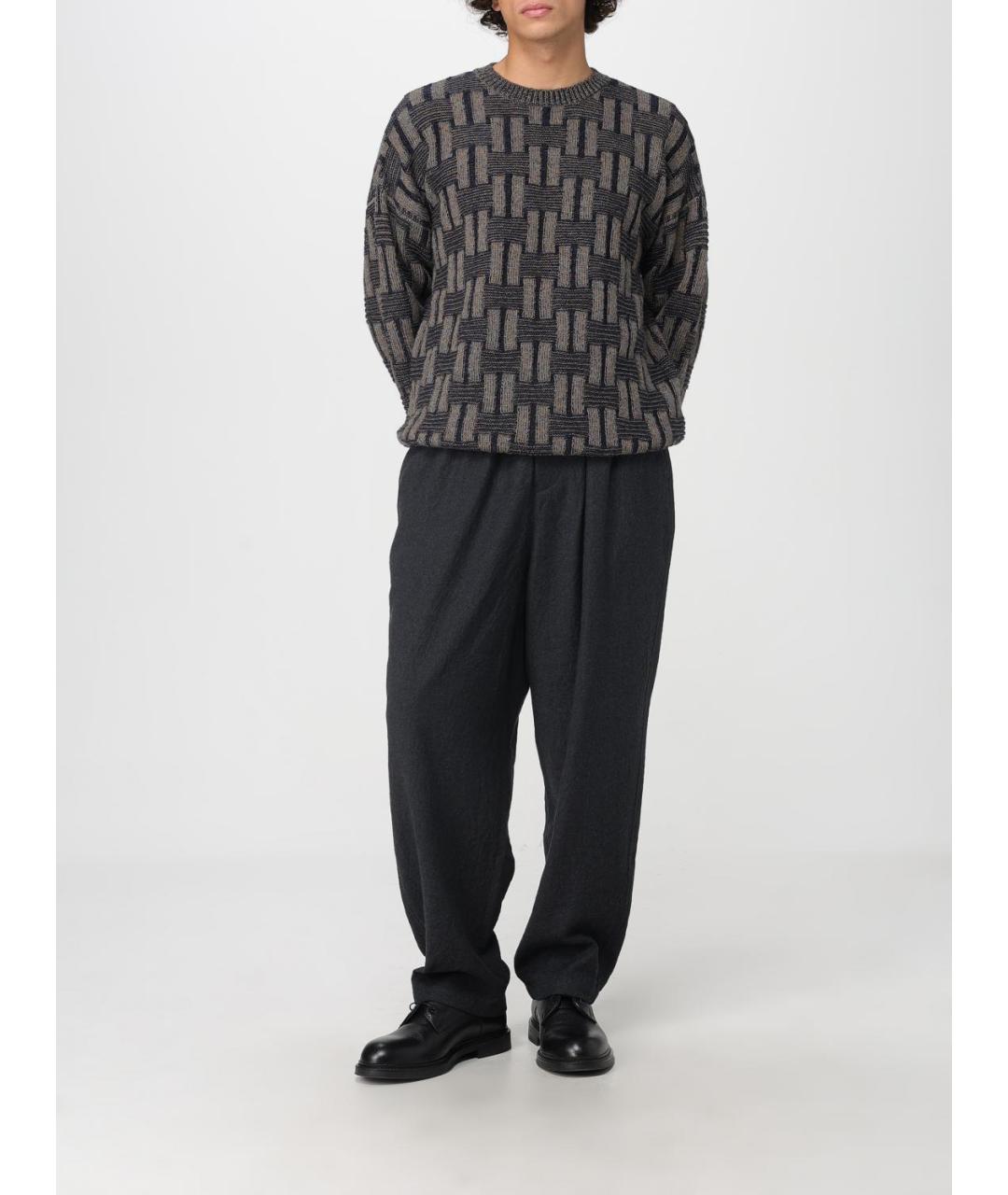 GIORGIO ARMANI Серый шерстяной джемпер / свитер, фото 2