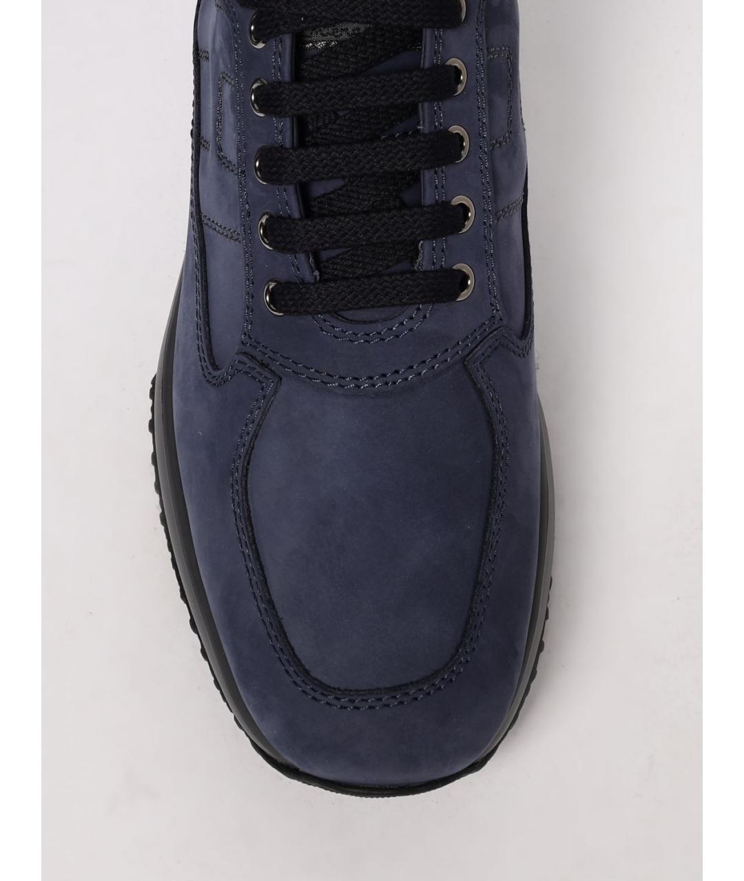 HOGAN Синие замшевые низкие ботинки, фото 4