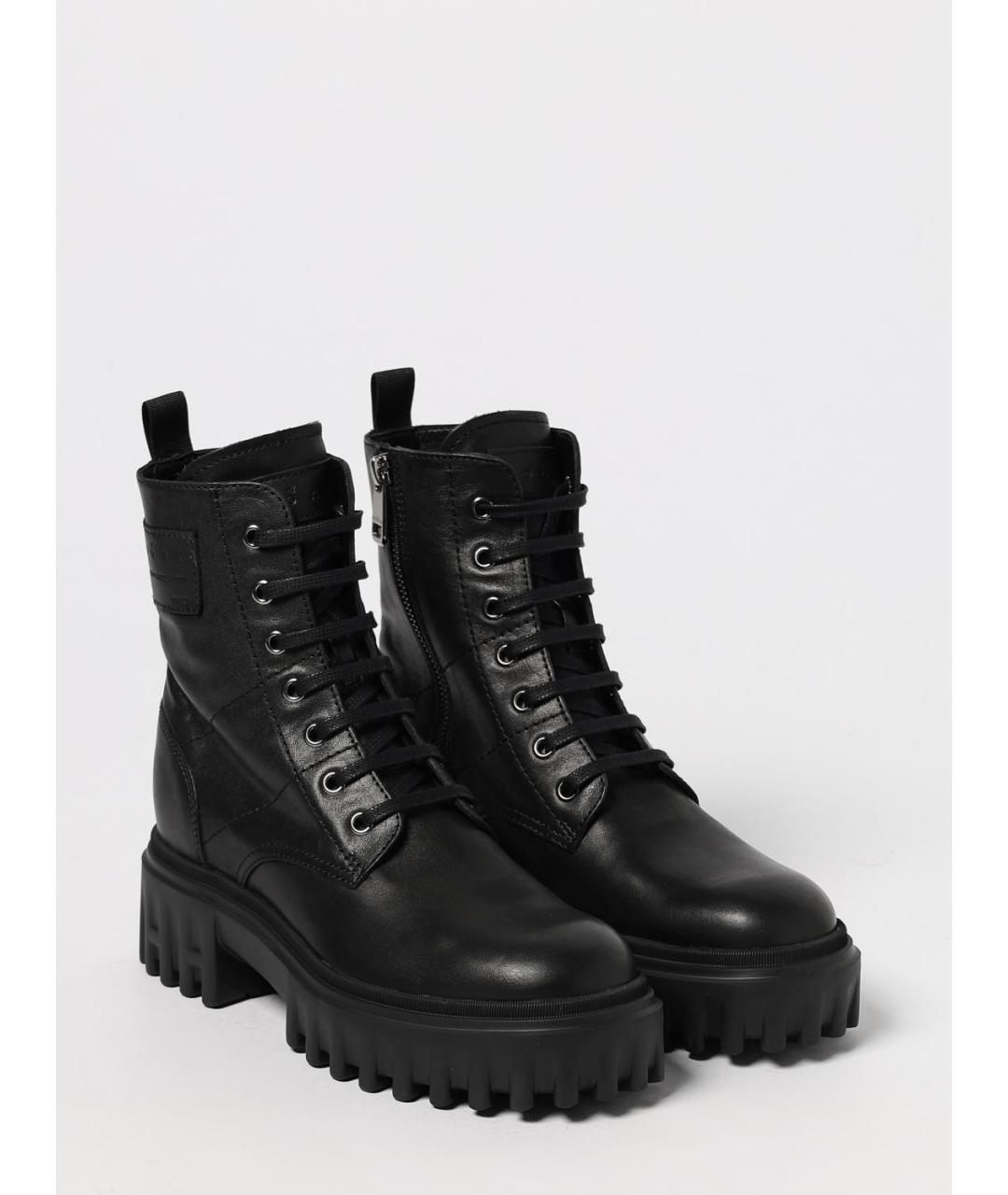 HOGAN Черные кожаные ботинки, фото 2
