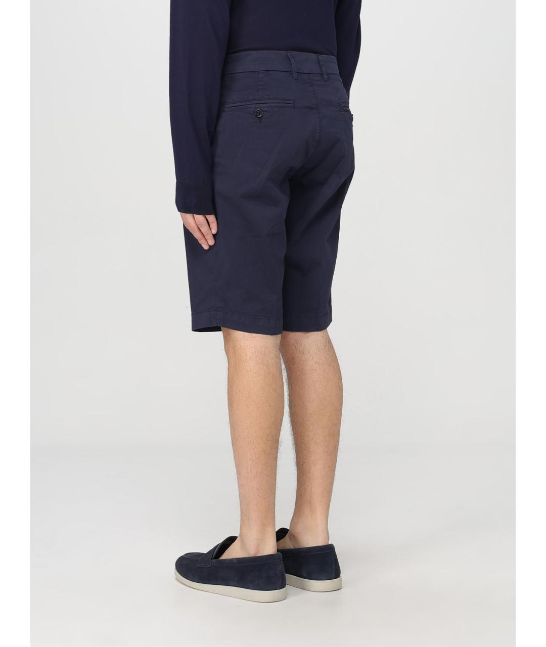 FAY Синие хлопковые шорты, фото 2