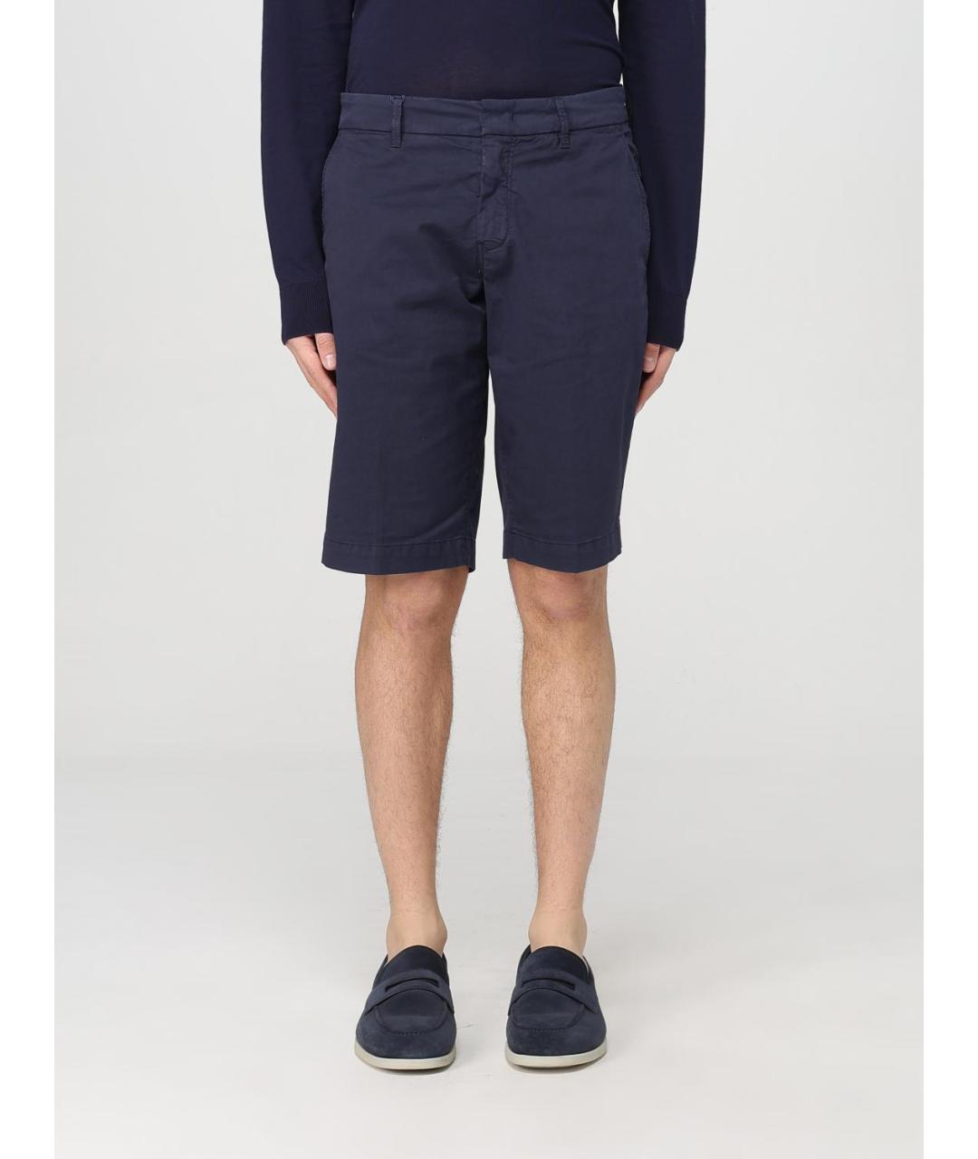 FAY Синие хлопковые шорты, фото 4