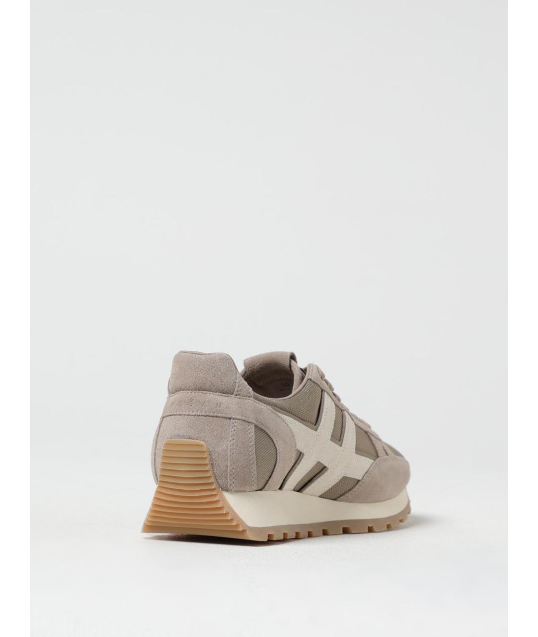 HOGAN Бежевые текстильные низкие кроссовки / кеды, фото 3