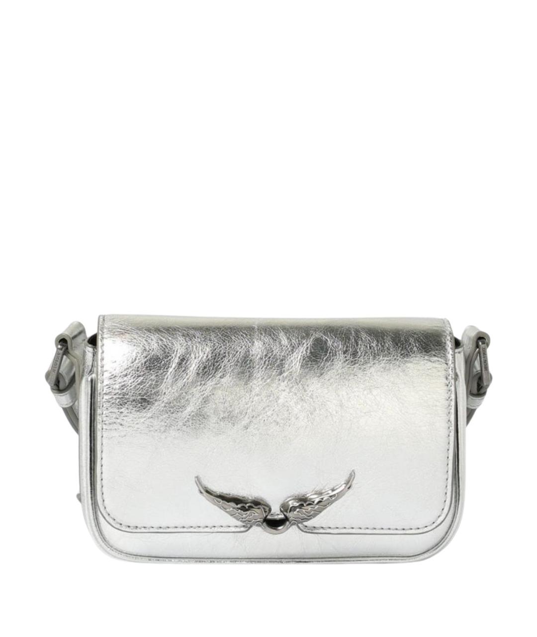 ZADIG & VOLTAIRE Серебряная кожаная сумка через плечо, фото 1
