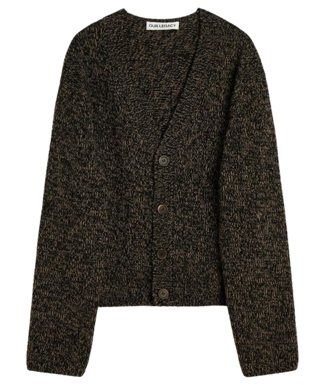 OUR LEGACY Коричневый шерстяной кардиган, фото 1
