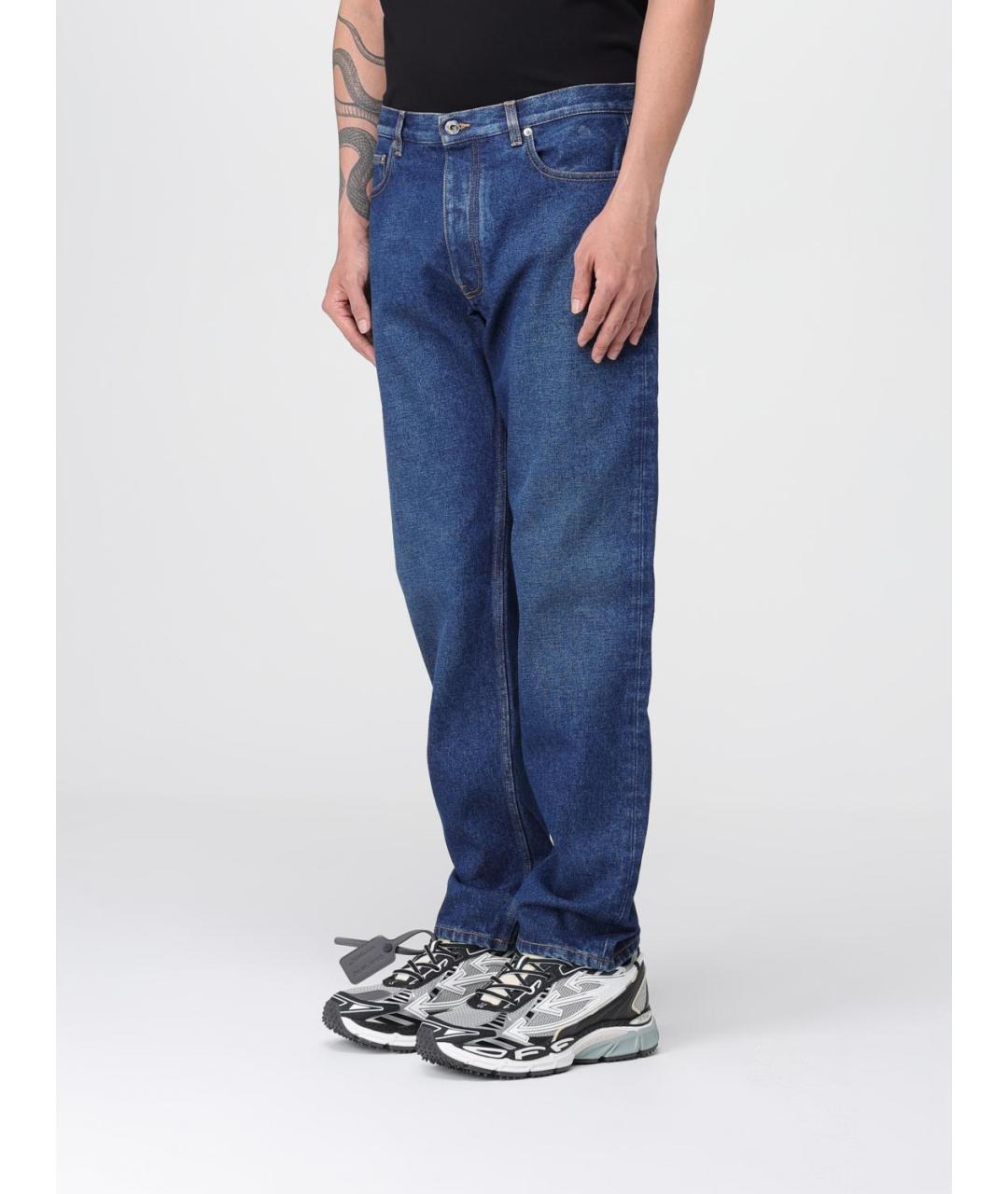 OFF-WHITE Синие прямые джинсы, фото 4